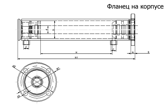 Фланец на корпусе